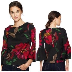 Trina turk bell sleeve top